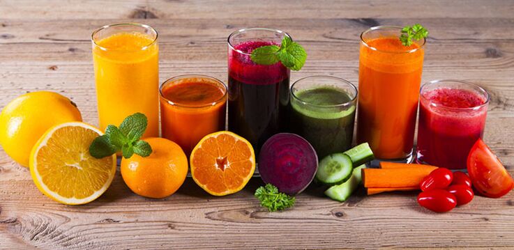 Régime pour perdre du poids avec des jus fraîchement pressés.